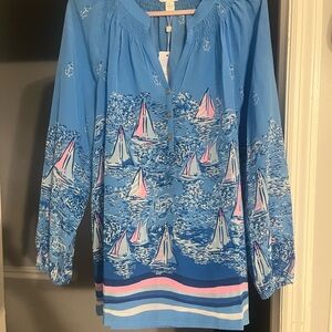 Lilly Pulitzer Lunar Blue Tunic